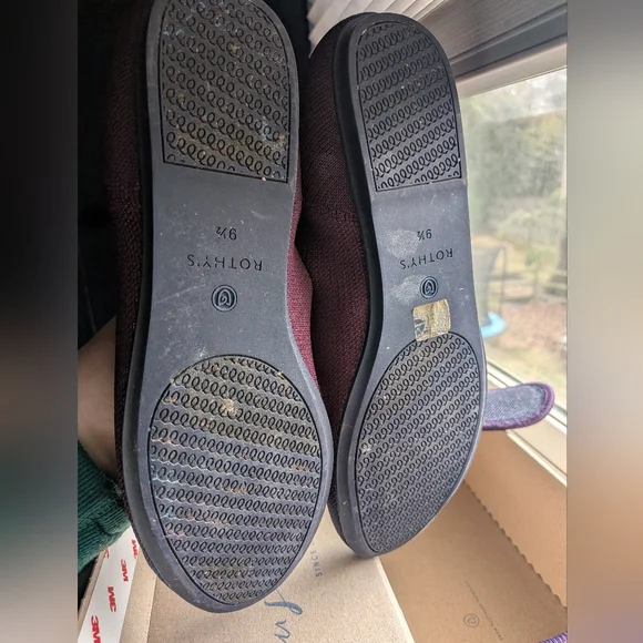 Rothy's Cabernet Stripe Ballet Flat 9.5 - Picture 4 of 8